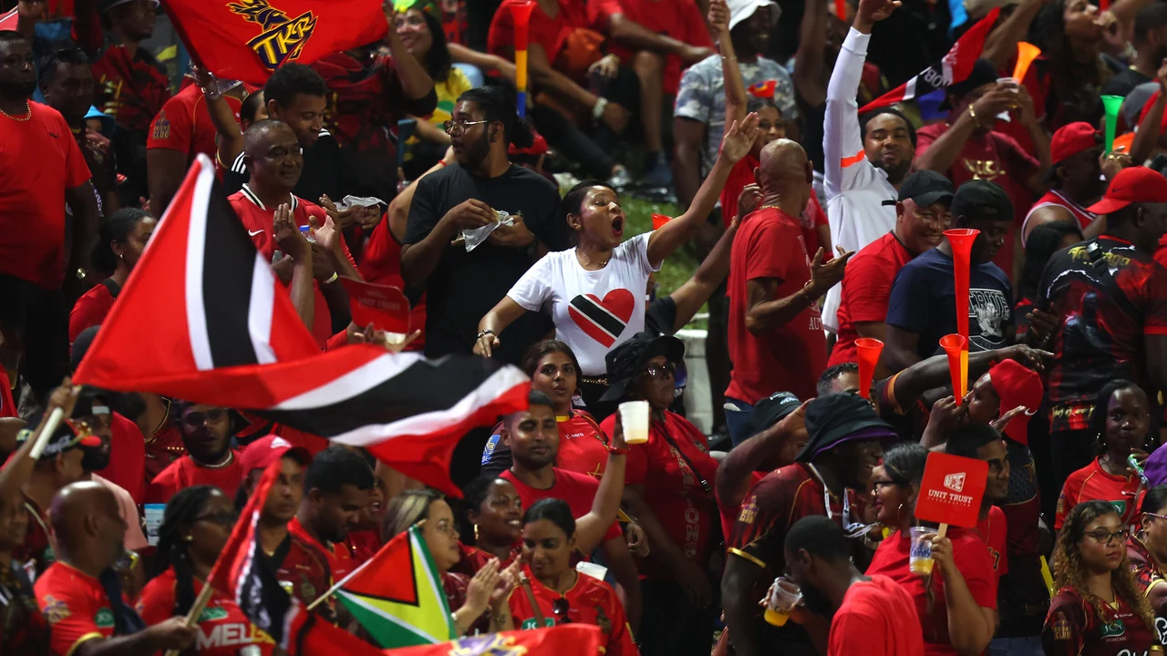 CPL supporters at the Brian Lara Cricket Academy during the 2025 tournament