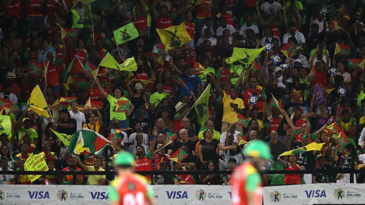 Guyana Amazon Warriors supporters at the 2023 CPL final in Providence