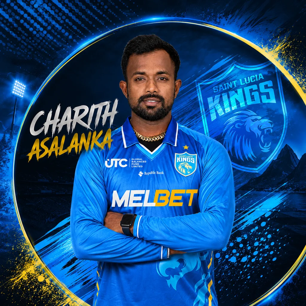 Charith Asalanka official CPL player photo