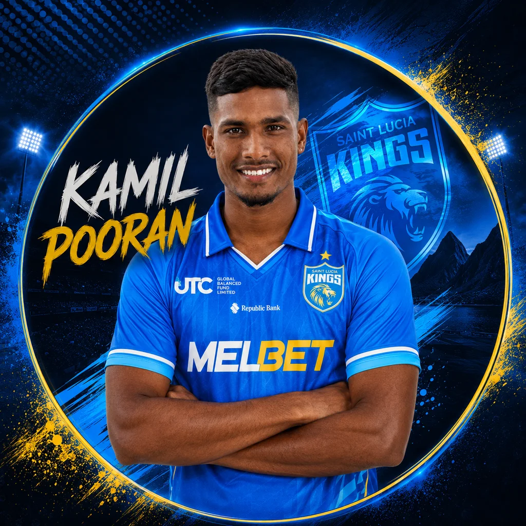 Kamil Pooran official CPL player photo