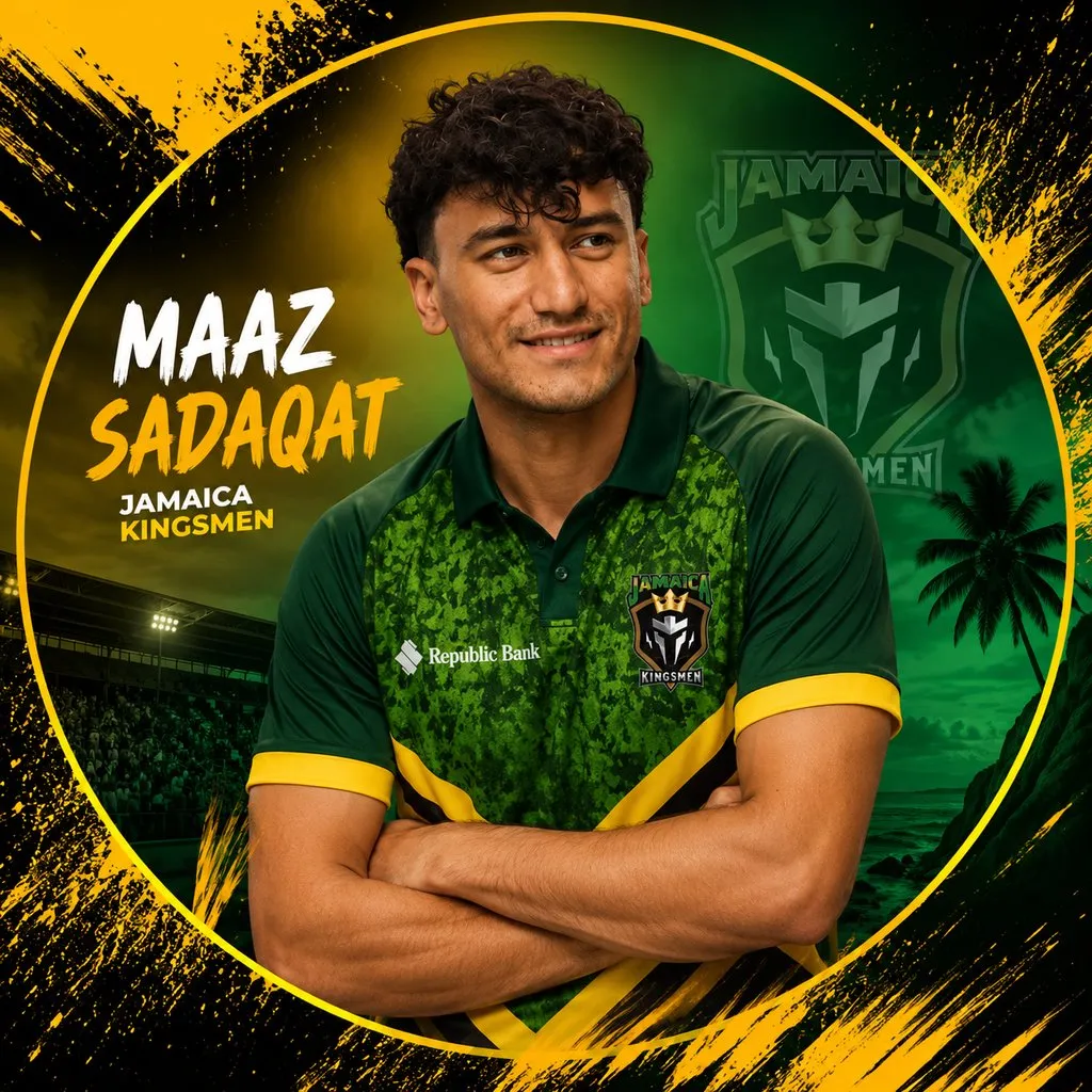 Maaz Sadaqat official CPL player photo