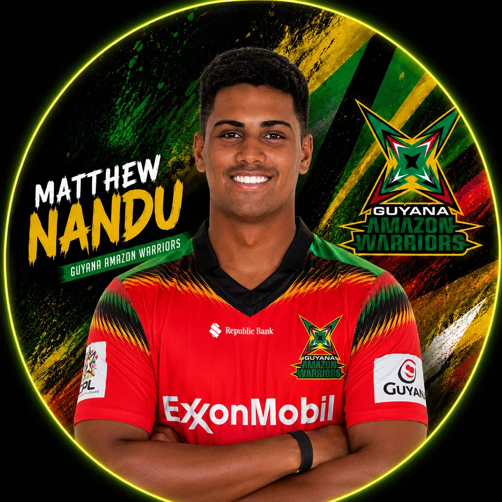 Matthew Nandu official CPL player photo