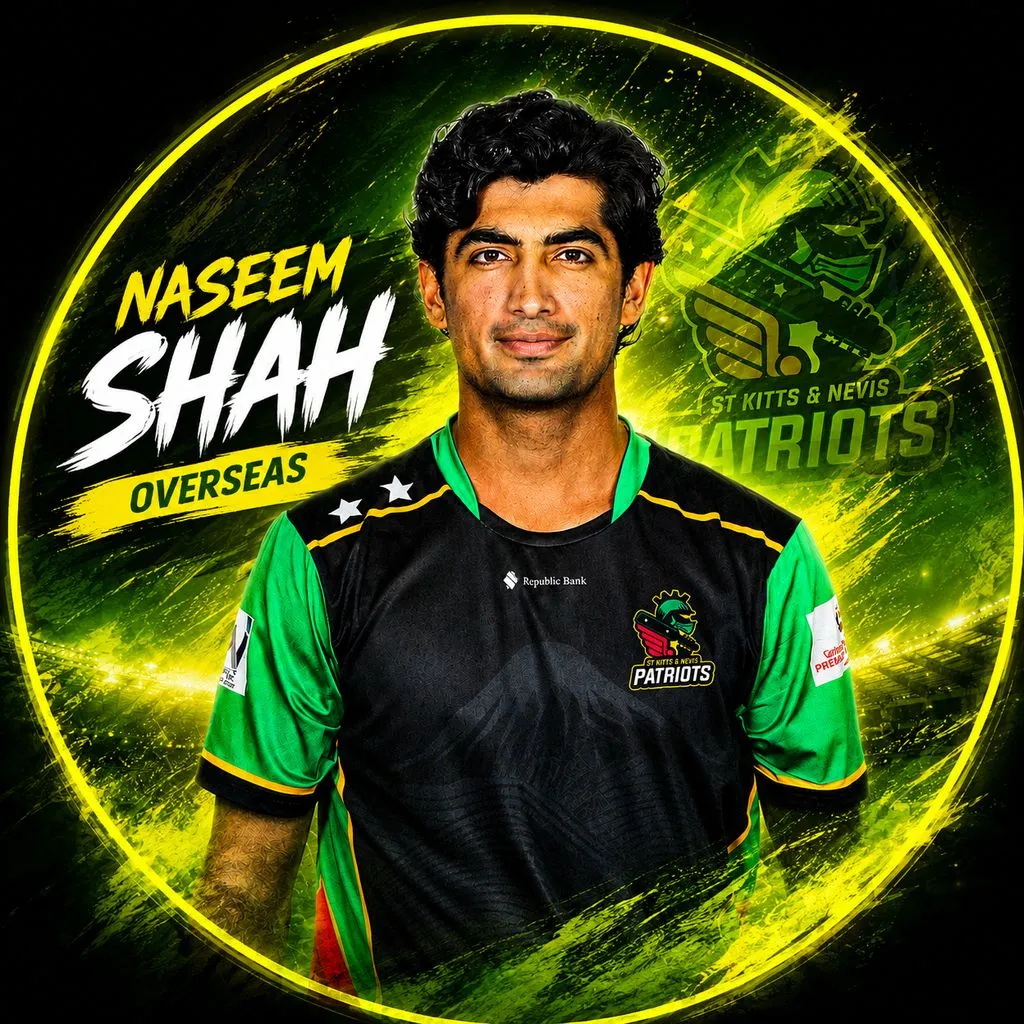 Naseem Shah official CPL player photo