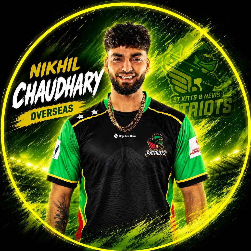 Nikhil Chaudhary official CPL player photo