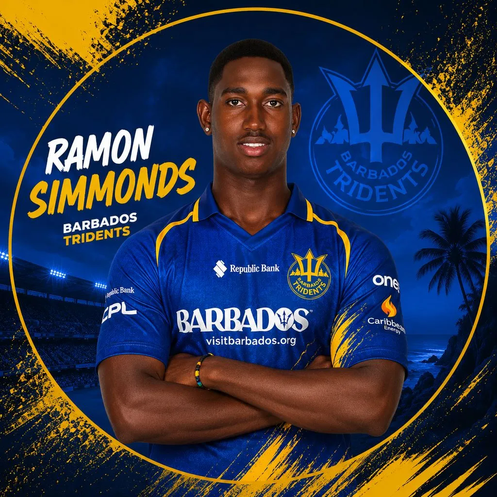 Ramon Simmonds official CPL player photo