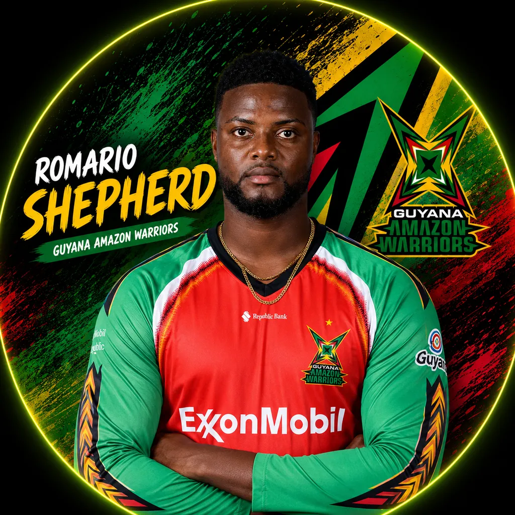 Romario Shepherd official CPL player photo