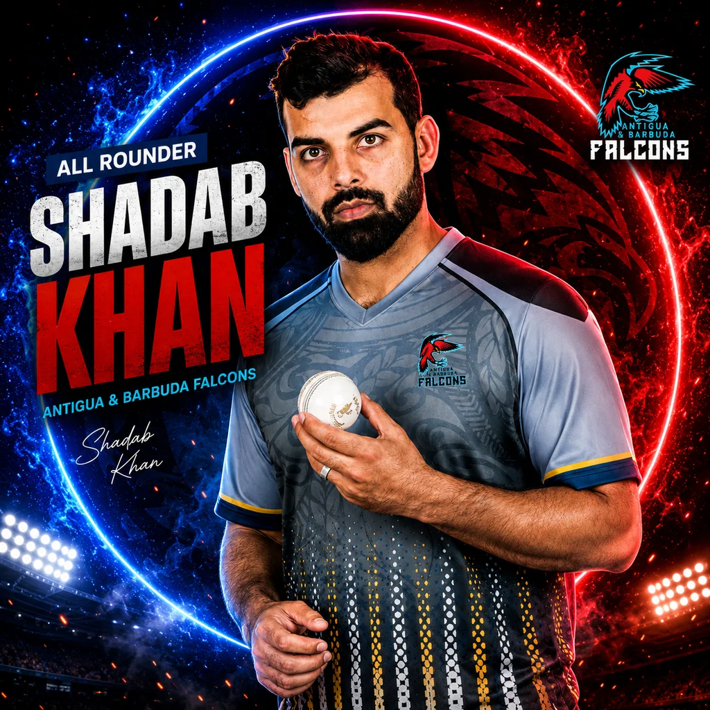 Shadab Khan official CPL player photo
