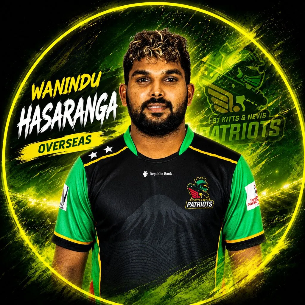 Wanindu Hasaranga official CPL player photo