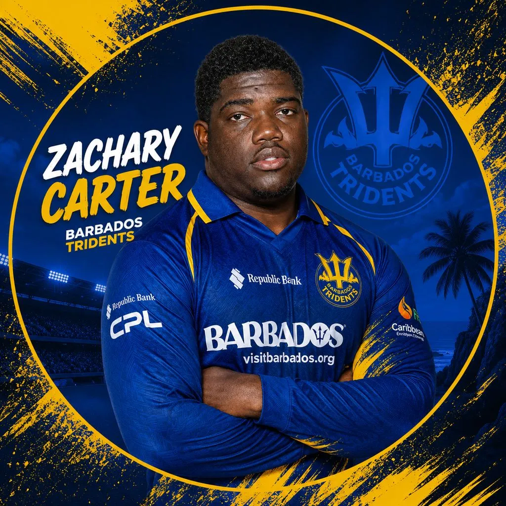 Zachary Carter official CPL player photo